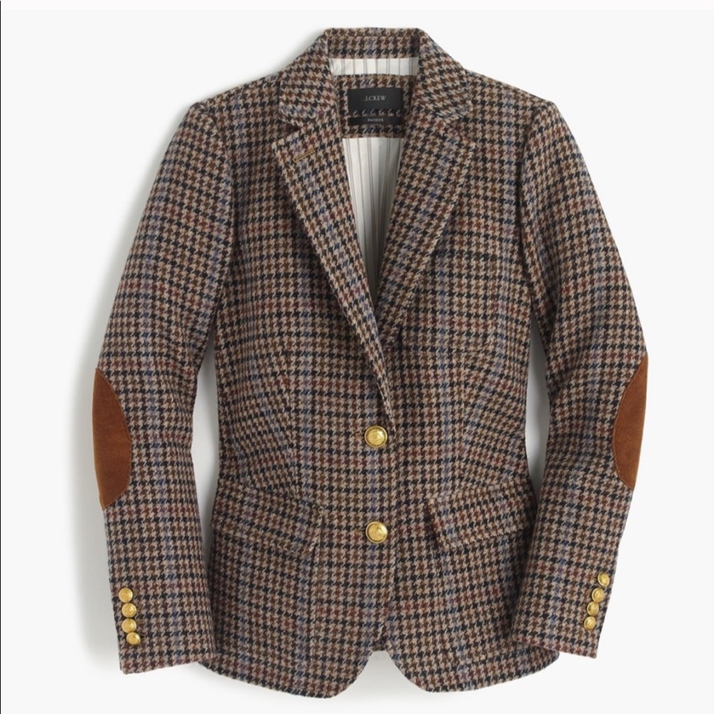 NWOT-J.Crew Rhodes Blazer in houndstooth wool